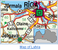Map of Latvia, Jalgava
