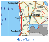 Map of Latvia, Limbazi