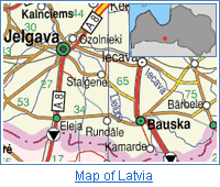 Map Of Latvia, Rundale