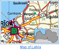 Map of Latvia, Sigulda