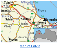 Map of Latvia, Tukums